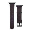 For Apple Watch 8 45mm Retro Texture Leather Watch Band(Purple) - 1