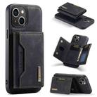 For iPhone 15 Plus DG.MING M2 Series 3-Fold Card Bag Wallet Leather Phone Case(Black) - 1