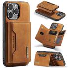 For iPhone 16 Pro Max DG.MING M2 Series 3-Fold Card Bag Wallet Leather Phone Case(Brown) - 1