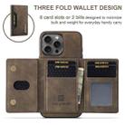 For iPhone 16 Pro Max DG.MING M2 Series 3-Fold Card Bag Wallet Leather Phone Case(Coffee) - 2