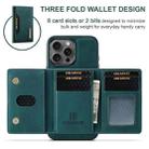 For iPhone 16 Pro Max DG.MING M2 Series 3-Fold Card Bag Wallet Leather Phone Case(Green) - 2