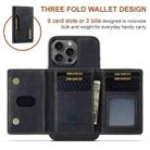 For iPhone 16 Pro DG.MING M2 Series 3-Fold Card Bag Wallet Leather Phone Case(Black) - 2