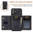 For iPhone 16 Plus DG.MING M2 Series 3-Fold Card Bag Wallet Leather Phone Case(Black) - 2