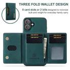 For iPhone 16 Plus DG.MING M2 Series 3-Fold Card Bag Wallet Leather Phone Case(Green) - 2