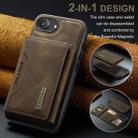 For iPhone 16e DG.MING M2 Series 3-Fold Card Bag Wallet Leather Phone Case(Coffee) - 2