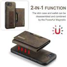 For iPhone 16e DG.MING M2 Series 3-Fold Card Bag Wallet Leather Phone Case(Coffee) - 3
