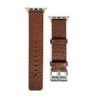 For Apple Watch 8 41mm Buffalo Leather Watch Band(Brown) - 1