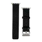 For Apple Watch 8 41mm Buffalo Leather Watch Band(Black) - 1