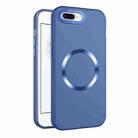For iPhone SE 2022 / 2020 / 8 / 7 CD Texture MagSafe Frosted Translucent Phone Case(Royal Blue) - 1