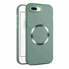 For iPhone 8 Plus / 7 Plus CD Texture MagSafe Frosted Translucent Phone Case(Green) - 1