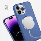 For iPhone 11 Pro Max CD Texture MagSafe Frosted Translucent Phone Case(Royal Blue) - 6