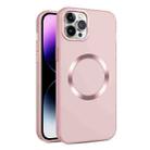 For iPhone 11 Pro CD Texture MagSafe Frosted Translucent Phone Case(Pink) - 1