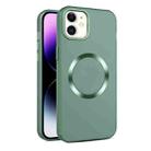 For iPhone 11 CD Texture MagSafe Frosted Translucent Phone Case(Green) - 1