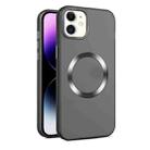 For iPhone 11 CD Texture MagSafe Frosted Translucent Phone Case(Black) - 1