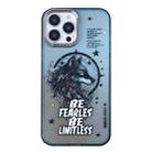 For iPhone 14 Pro Max Aurora Series Painted Pattern Phone Case(Black Wolf) - 1