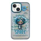 For iPhone 14 Aurora Series Painted Pattern Phone Case(Glasses Girl) - 1