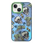 For iPhone 14 Aurora Series Painted Pattern Phone Case(Skull) - 1