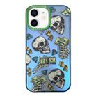 For iPhone 12 Aurora Series Painted Pattern Phone Case(Skull) - 1