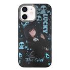 For iPhone 12 Aurora Series Painted Pattern Phone Case(Girl) - 1
