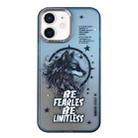 For iPhone 12 Aurora Series Painted Pattern Phone Case(Black Wolf) - 1