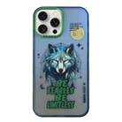 For iPhone 15 Pro Aurora Series Painted Pattern Phone Case(Wolf) - 1