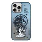 For iPhone 15 Pro Aurora Series Painted Pattern Phone Case(Black Wolf) - 1
