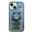 For iPhone 15 Aurora Series Painted Pattern Phone Case(Wolf) - 1