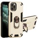 For iPhone 11 Pro 2 in 1 Armour Series PC + TPU Protective Case with Ring Holder(Gold) - 1