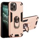 For iPhone 11 Pro 2 in 1 Armour Series PC + TPU Protective Case with Ring Holder(Rose Gold) - 1