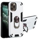 For iPhone 11 Pro 2 in 1 Armour Series PC + TPU Protective Case with Ring Holder(Silver) - 1