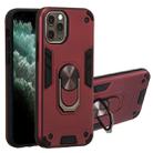 For iPhone 11 Pro 2 in 1 Armour Series PC + TPU Protective Case with Ring Holder(Wnie Red) - 1