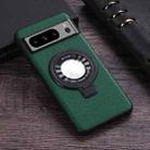 For Google Pixel 8 Pro Litchi Texture MagSafe Magnetic Ring Phone Case(Green) - 1