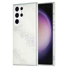 For Samsung Galaxy S23 Ultra 5G Dual-side IMD Marble Phone Case(White) - 1