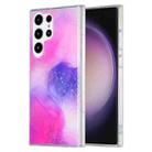 For Samsung Galaxy S23 Ultra 5G Dual-side IMD Marble Phone Case(Smudged Purple) - 1