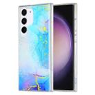 For Samsung Galaxy S23 5G Dual-side IMD Marble Phone Case(Dark Blue) - 1