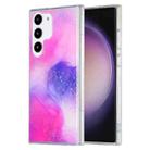 For Samsung Galaxy S23 5G Dual-side IMD Marble Phone Case(Smudged Purple) - 1