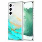 For Samsung Galaxy S22 5G Dual-side IMD Marble Phone Case(White Green) - 1