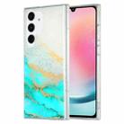 For Samsung Galaxy A24 4G Dual-side IMD Marble Phone Case(White Green) - 1