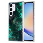 For Samsung Galaxy A34 5G Dual-side IMD Marble Phone Case(Dark Green) - 1