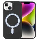 For iPhone 14 Plus MagSafe Liquid Silicone Phone Case(Black) - 1