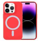 For iPhone 14 Pro MagSafe Liquid Silicone Phone Case(Red) - 1