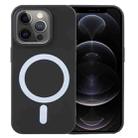 For iPhone 12 Pro MagSafe Liquid Silicone Phone Case(Black) - 1