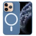 For iPhone 11 Pro Max MagSafe Liquid Silicone Phone Case(Blue) - 1