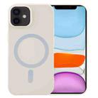 For iPhone 11 MagSafe Liquid Silicone Phone Case(White) - 1