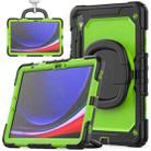 For Samsung Galaxy Tab S9 D Type Silicone Hybrid PC Tablet Case with Handle Holder(Yellow Green PC) - 1
