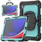 For Samsung Galaxy Tab S9 D Type Silicone Hybrid PC Tablet Case with Handle Holder(Light Blue PC) - 1