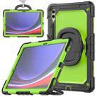 For Samsung Galaxy Tab S9+ / S10+ D Type Silicone Hybrid PC Tablet Case with Handle Holder(Yellow Green PC) - 1