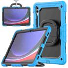 For Samsung Galaxy Tab S9+ / S10+ D Type Silicone Hybrid PC Tablet Case with Handle Holder(Light Blue) - 1
