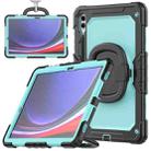 For Samsung Galaxy Tab S9+ / S10+ D Type Silicone Hybrid PC Tablet Case with Handle Holder(Light Blue PC) - 1