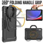 For Samsung Galaxy Tab S10 Ultra D Type Silicone Hybrid PC Tablet Case with Handle Holder(Black) - 2
